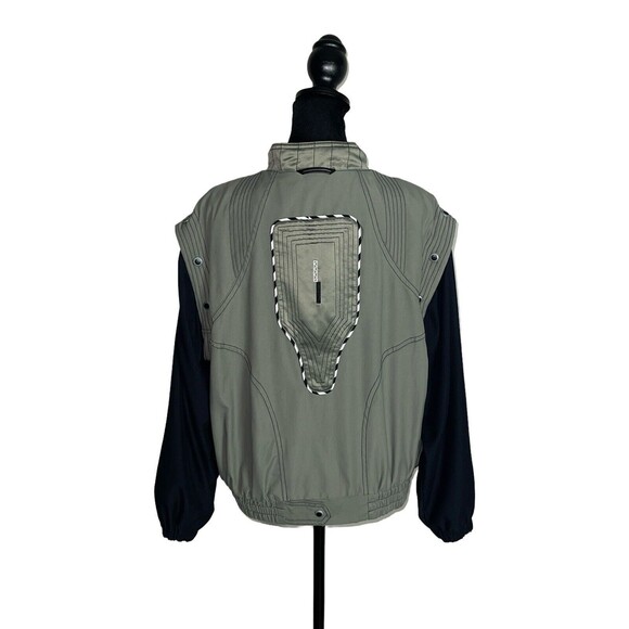 Jamie Sadock Women’s S Green Black Zip Pockets Convertible Vest Moto Golf Jacket - Picture 6 of 9